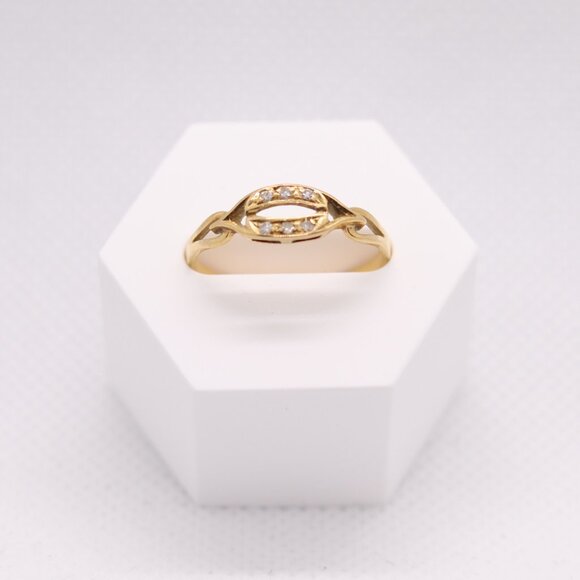 19k Yellow Gold Ring Portuguese Solid Gold (800 Purity 19.2k) Size 7 - Picture 2 of 9